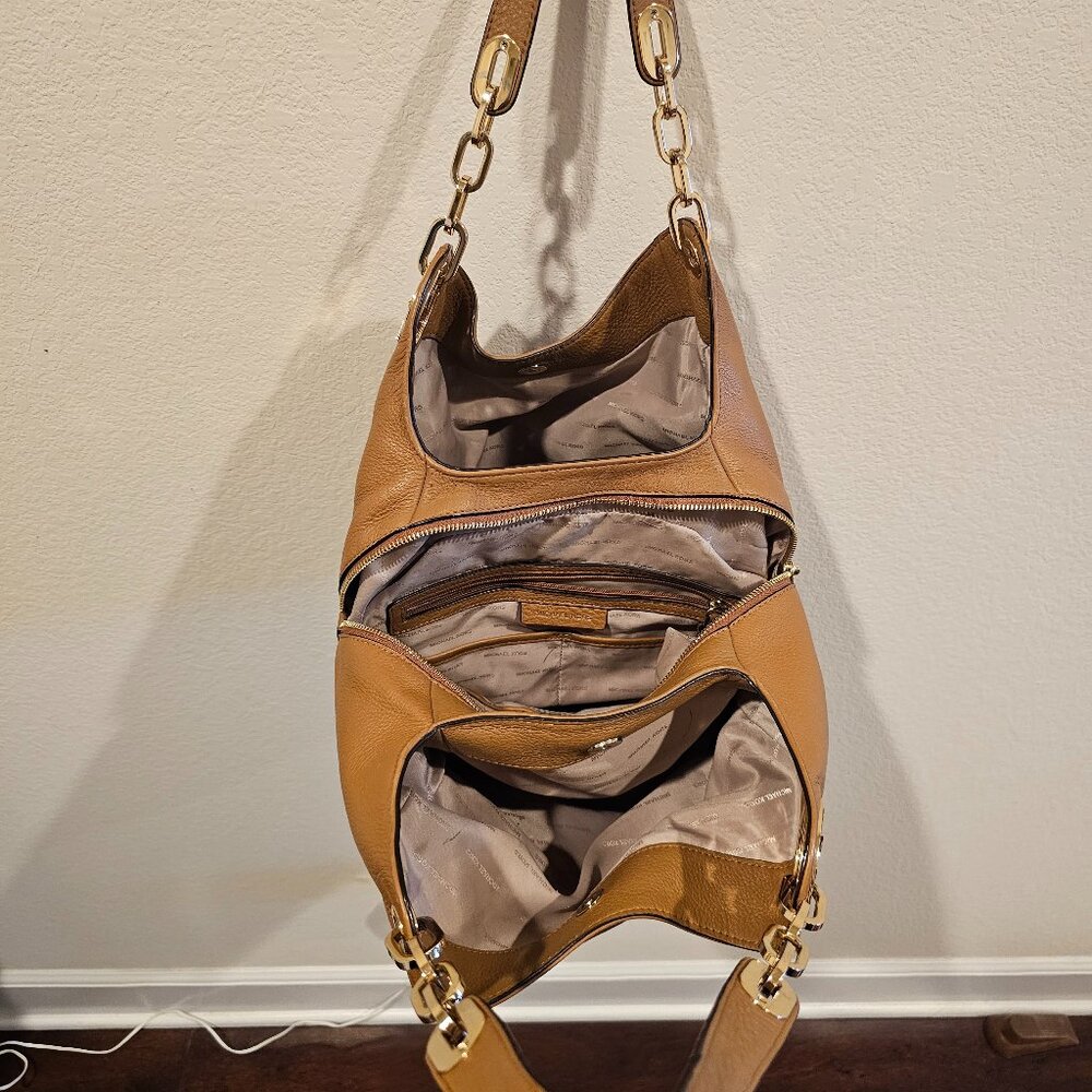 MICHAEL KORS brown fulton large shoulder bag pebble leather - Picture 6 of 8